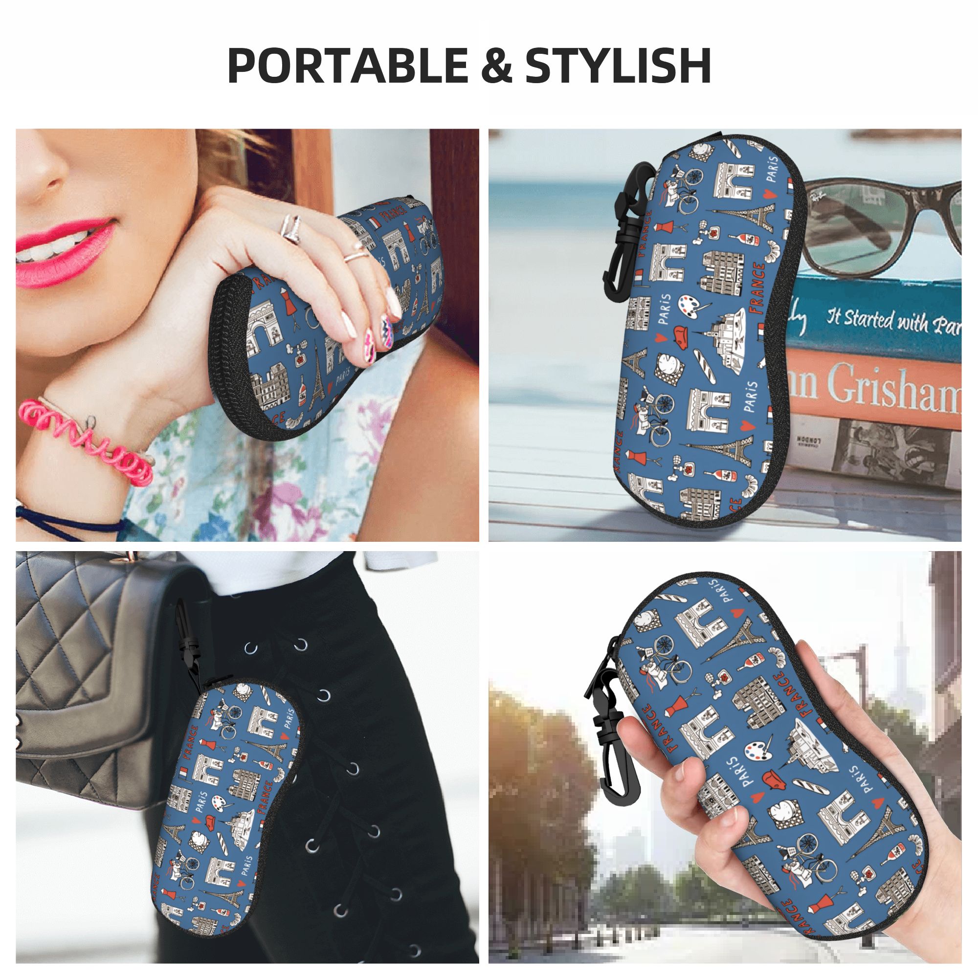 Men'S Accessories Paris - حافظة نظارات فرنسية باريسية أنيقة، غطاء