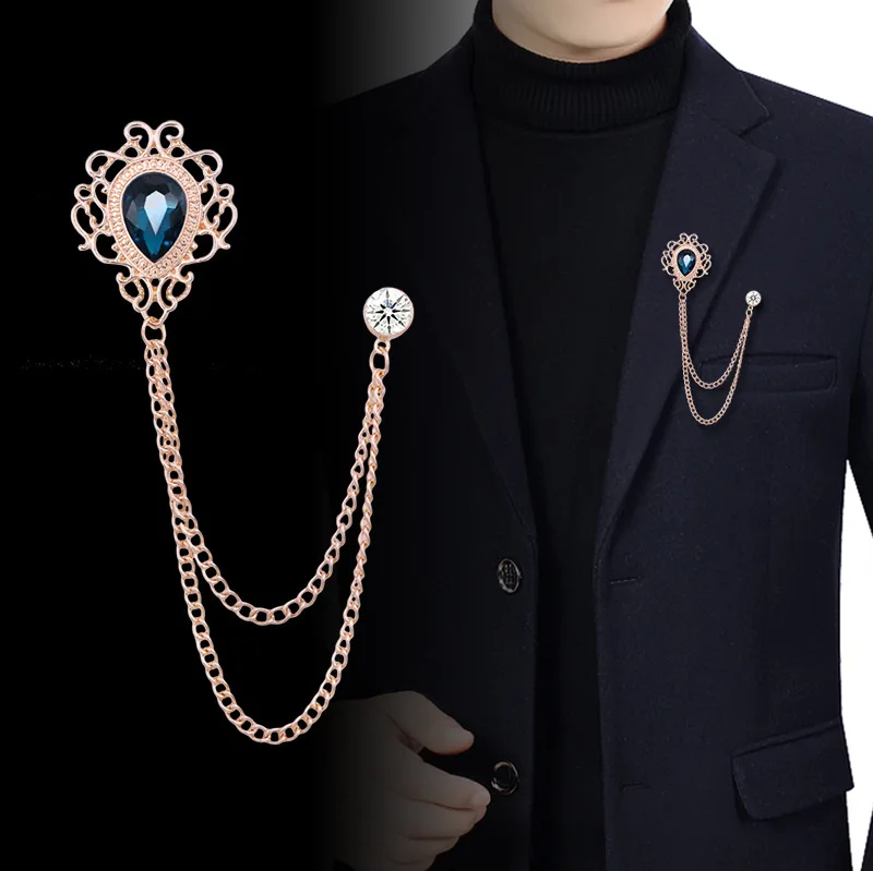 Men'S Accessories Vintage - جديد خمر شرابة سلسلة حجر الراين