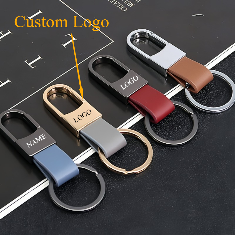 Men Accessories Logo - سلاسل المفاتيح الجلدية الموضة شعار مخصص