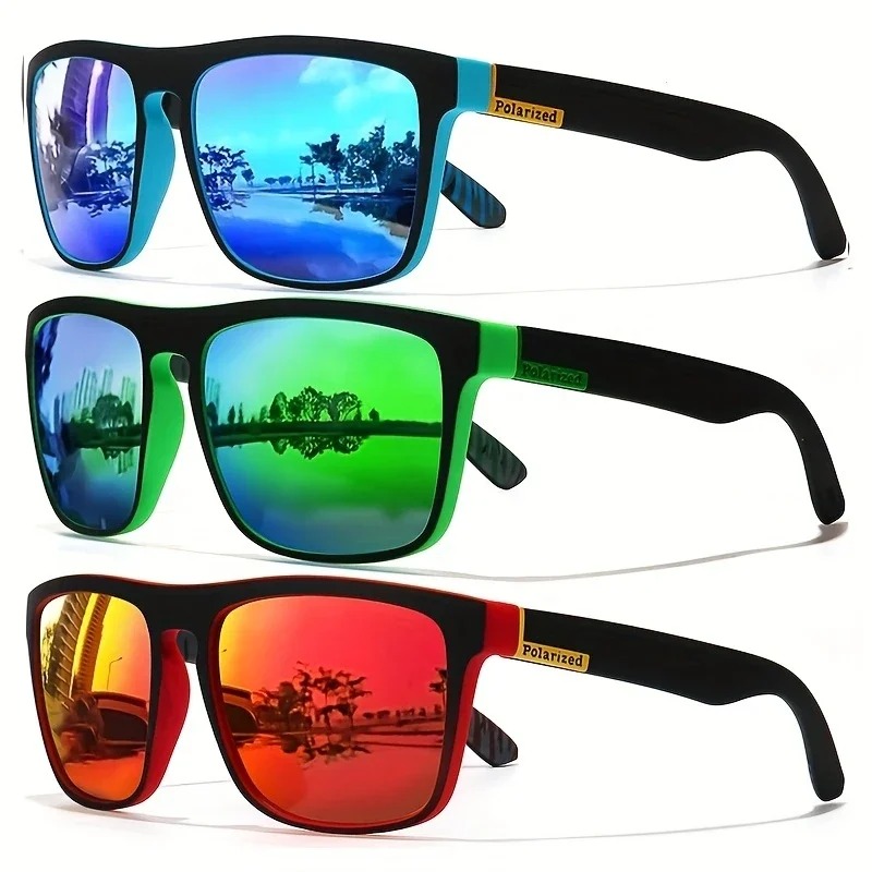 Sunglasses Polarized Men - نظارات شمسية مربعة الشكل مستقطبة بتصميم