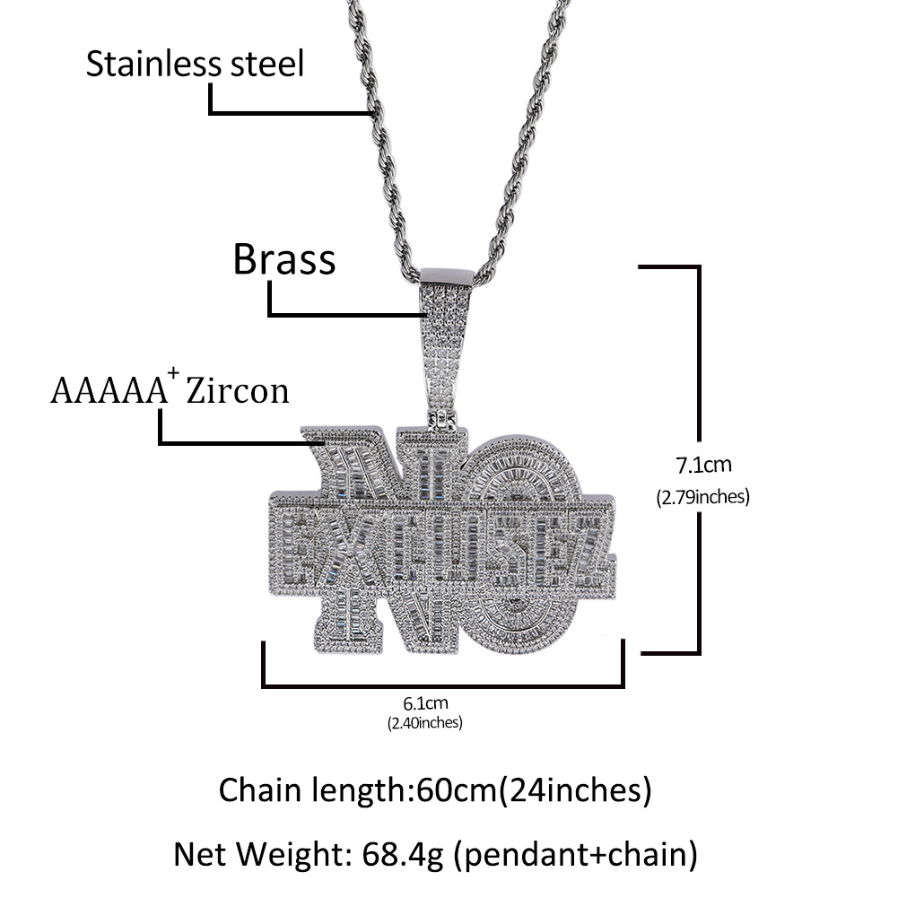 Men Accessories Singapore - قلادة هيب هوب بتصميم أنيق للرجال،