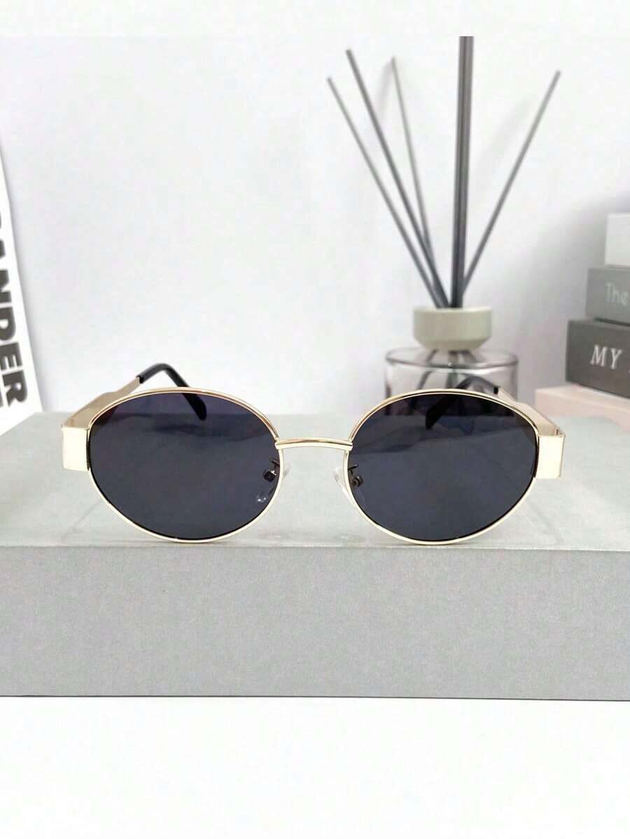 Sunglasses Polarized Men - نظارات عصرية جديدة بإطار معدني بيضاوي