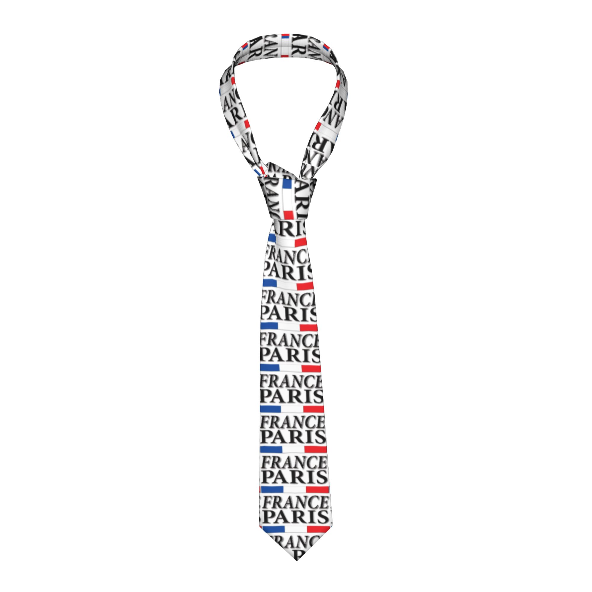 Men'S Accessories Paris - ربطة عنق بتصميم علم فرنسا وشعار