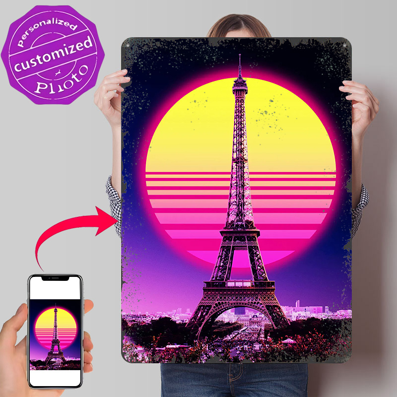 Men'S Accessories Paris - لوحة معدنية ثلاثية الأبعاد بتصميم برج