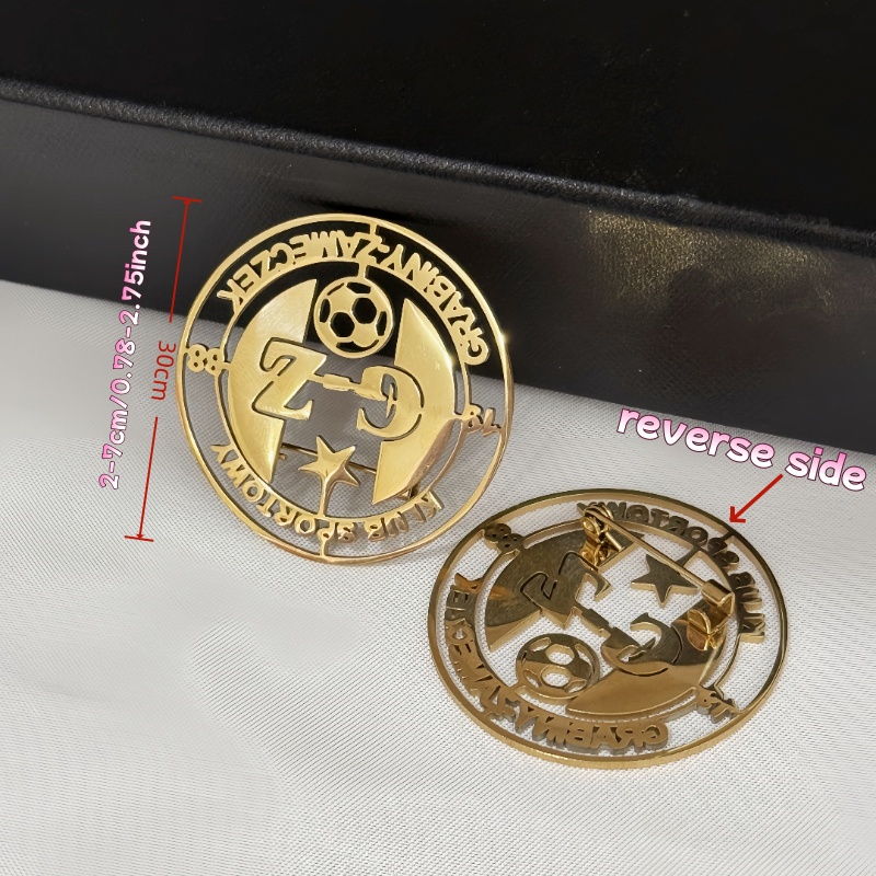 دبابيس شعار مخصصة بتصميم بسيط  - مراجعة Men Accessories Logo وسعره