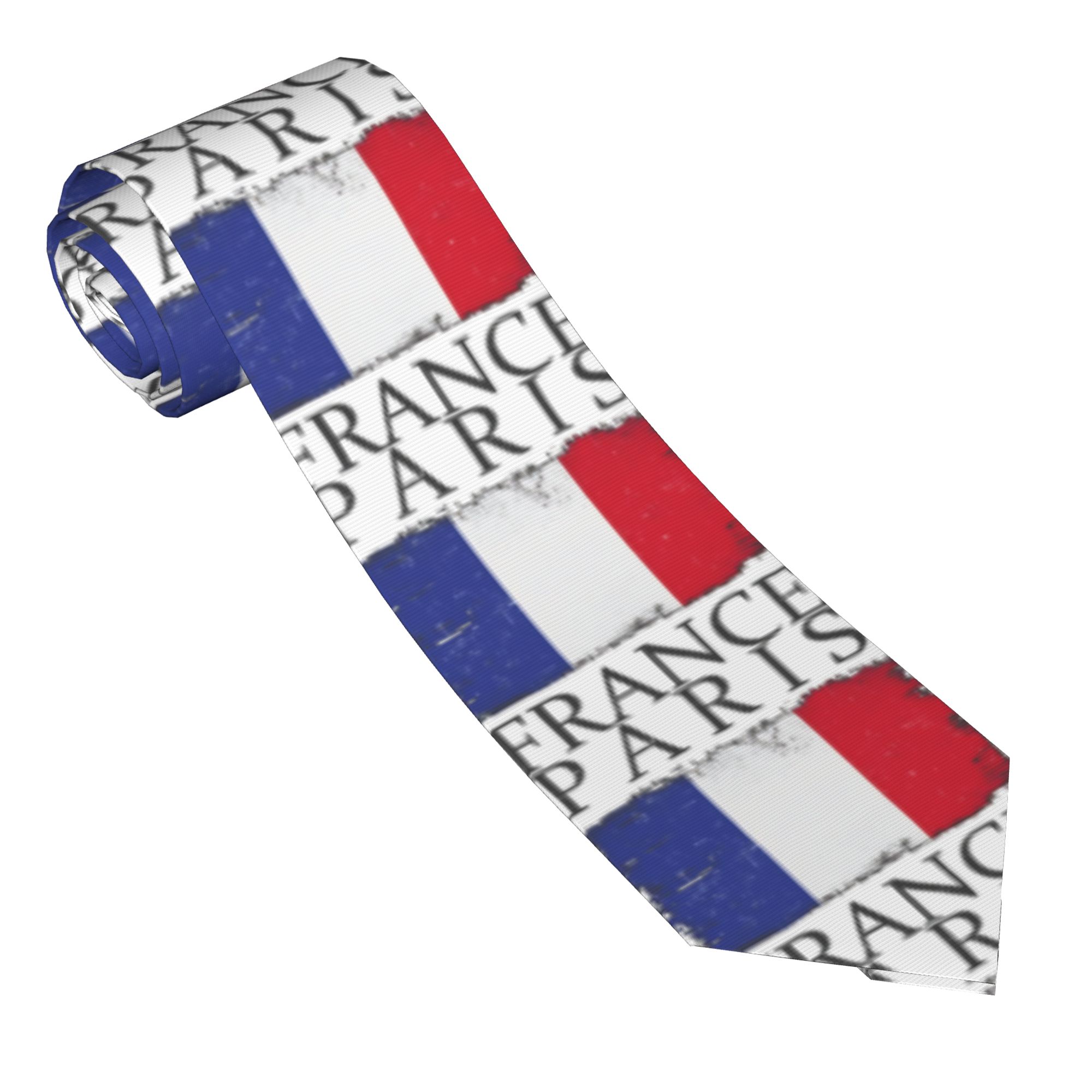ربطة عنق رجالية بتصميم علم فرن - مراجعة Men'S Accessories Paris وسعره