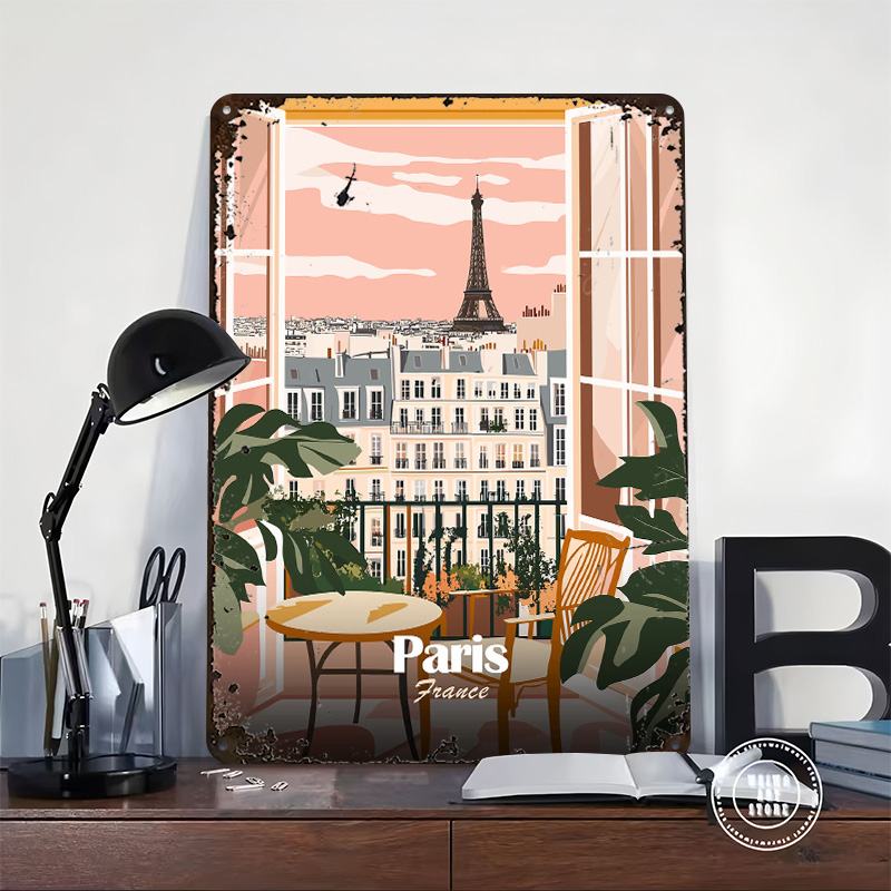 باريس شرفة عرض ملصق معدني مخصص - مراجعة Men'S Accessories Paris وسعره