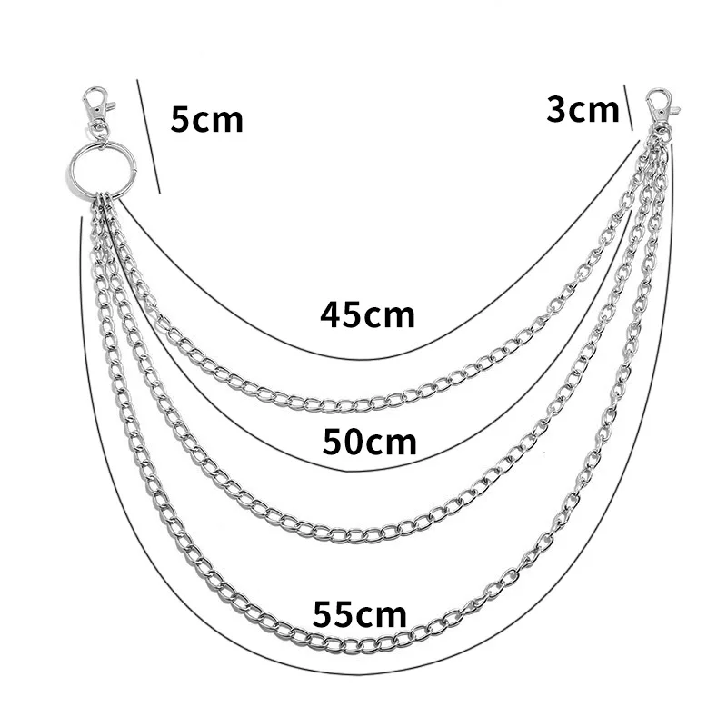 سلسلة حزام معدنية متعددة الطبق - مراجعة Men'S Accessories Vintage وسعره