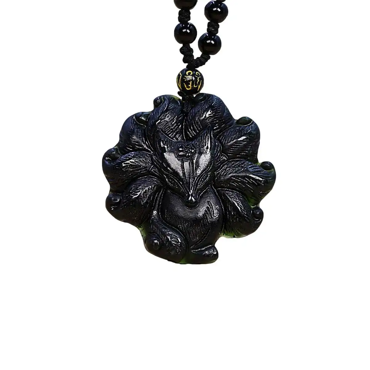 اليشم تسعة الذيل الثعلب قلادة  - مراجعة Men'S Accessories Vintage وسعره