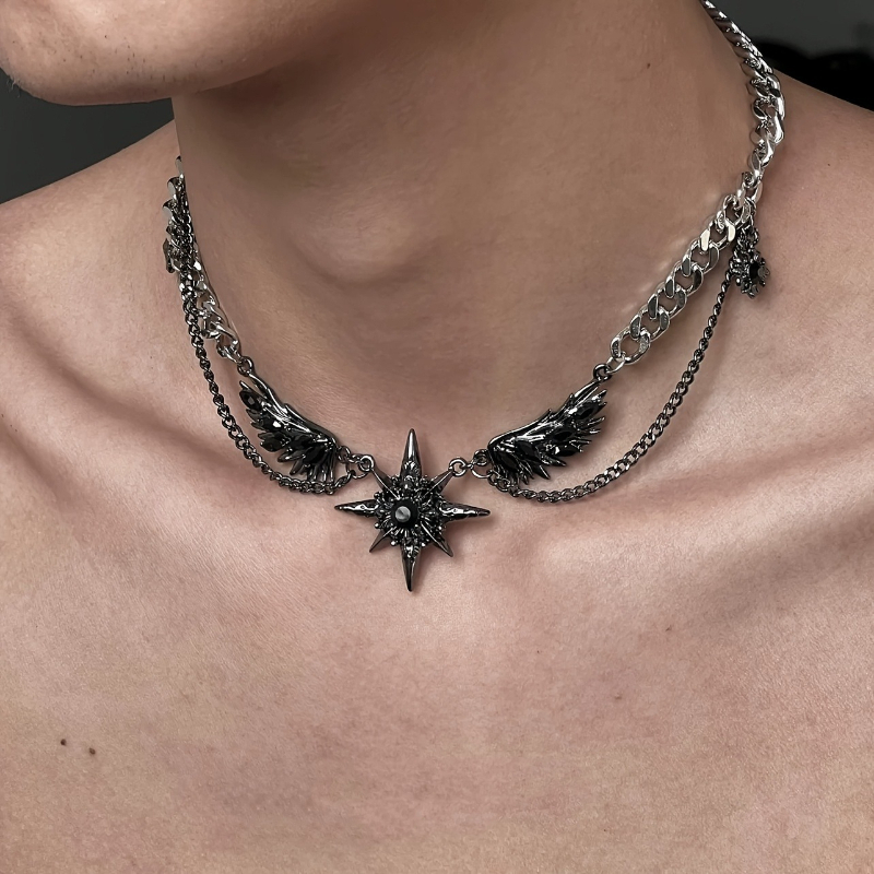 قلادة جديدة بتصميم قوطي داكن ع - مراجعة Men Accessories Singapore وسعره