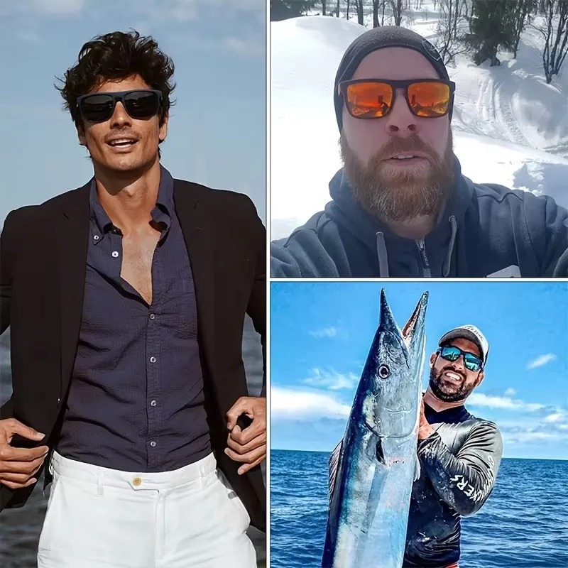 نظارات شمسية مربعة الشكل مستقط - مراجعة Sunglasses Polarized Men وسعره