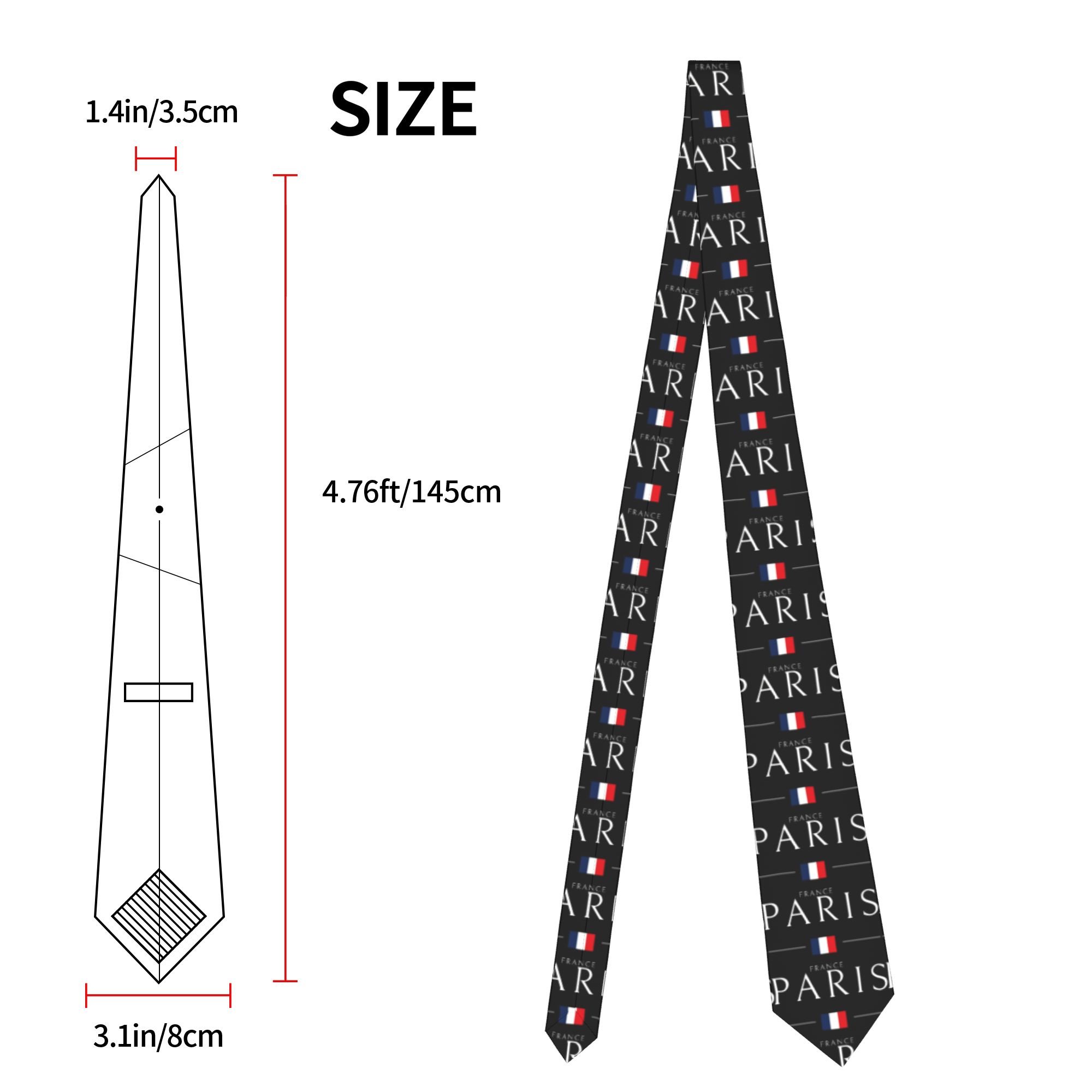 ربطة عنق بتصميم علم باريس فرنس - مراجعة Men'S Accessories Paris وسعره