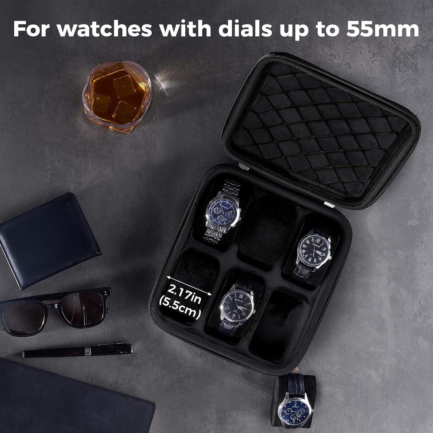 حقيبة تخزين ساعات السفر بـ 6 ف - مراجعة Men'S Accessories Travel Bag وسعره