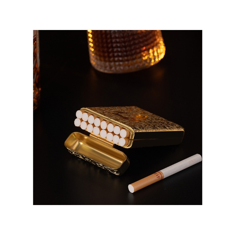 علبة سجائر معدنية منقوشة بتصمي - مراجعة Men'S Accessories Case وسعره