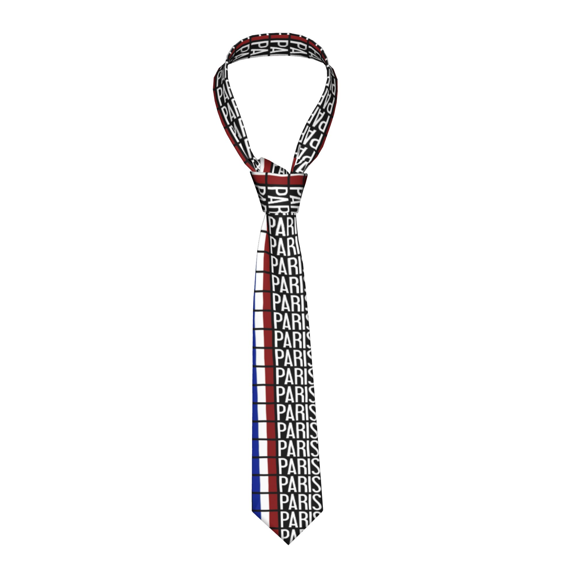 ربطة عنق رجالية بتصميم علم فرن - مراجعة Men'S Accessories Paris وسعره