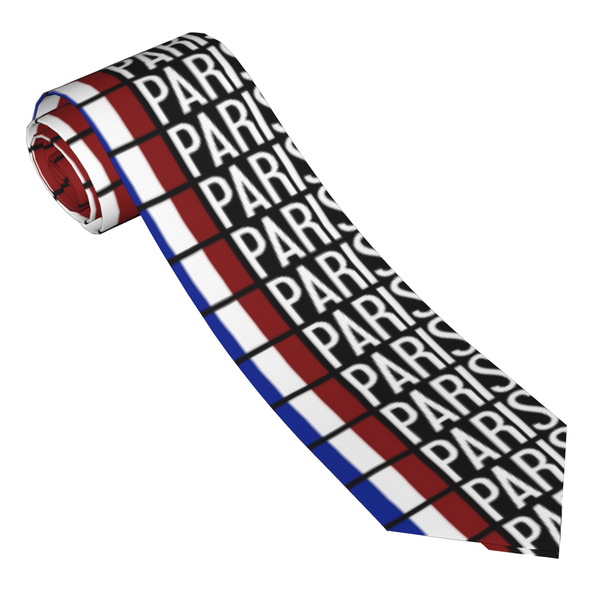 ربطة عنق رجالية بتصميم علم فرن - مراجعة Men'S Accessories Paris وسعره