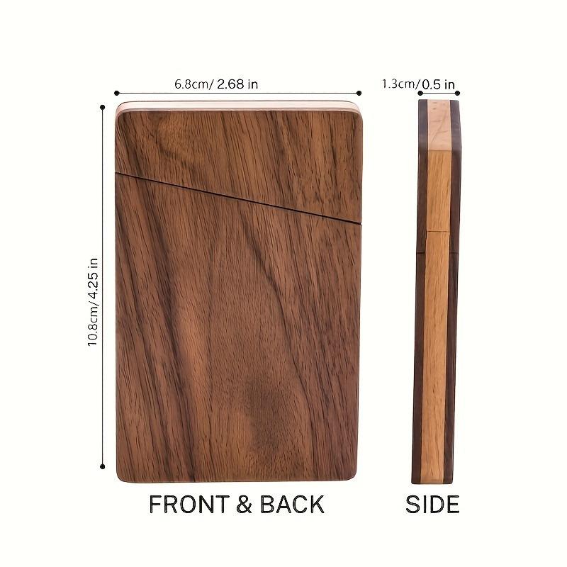 حامل بطاقات أعمال خشبي محمول،  - مراجعة Men'S Accessories Case وسعره